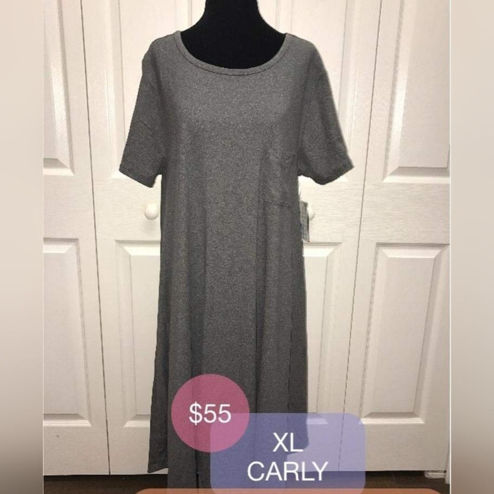 Super soft xl heather gray Lularoe Carly dress
